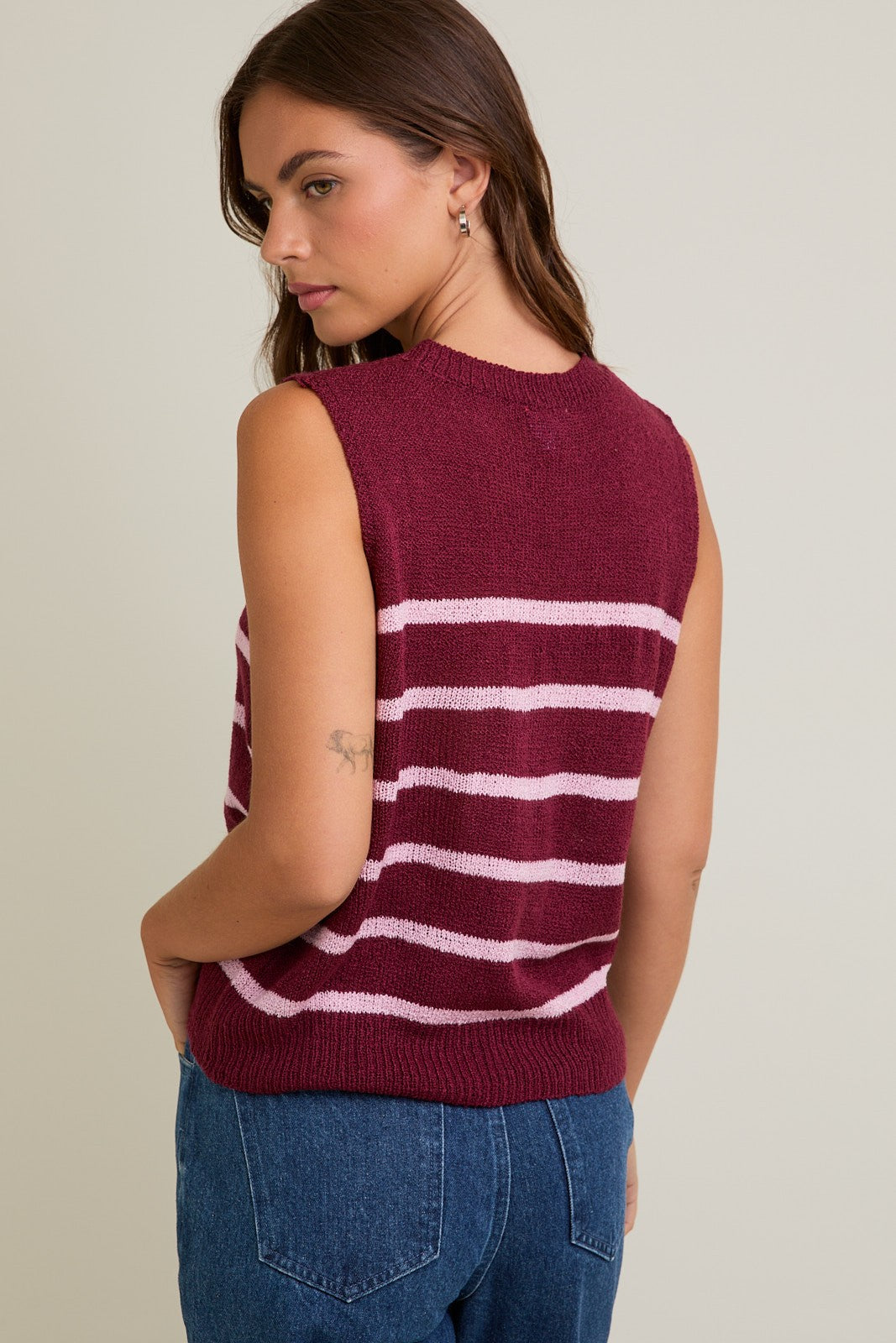 Erika Sleeveless Sweater Top