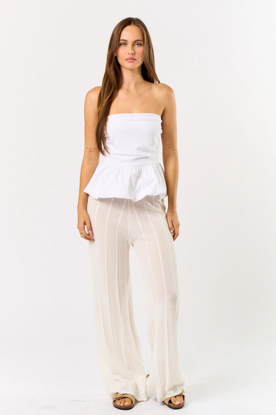 Mona Bubble Tube Top // White