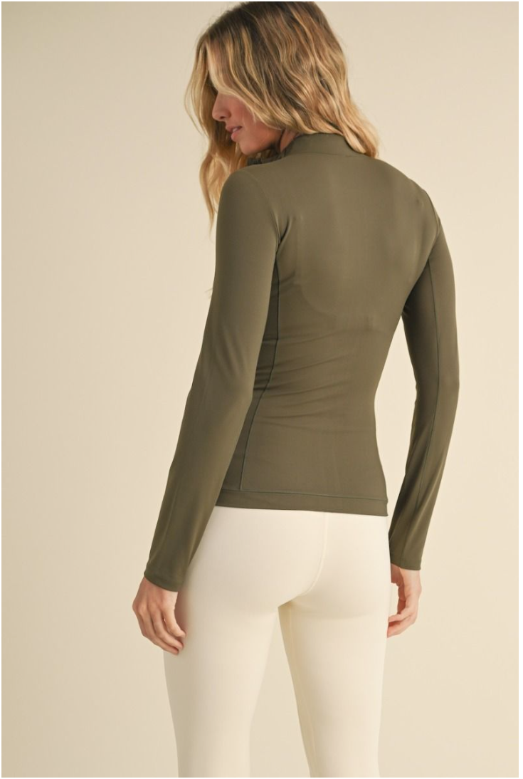 Olive Seamless Fitted Jacket