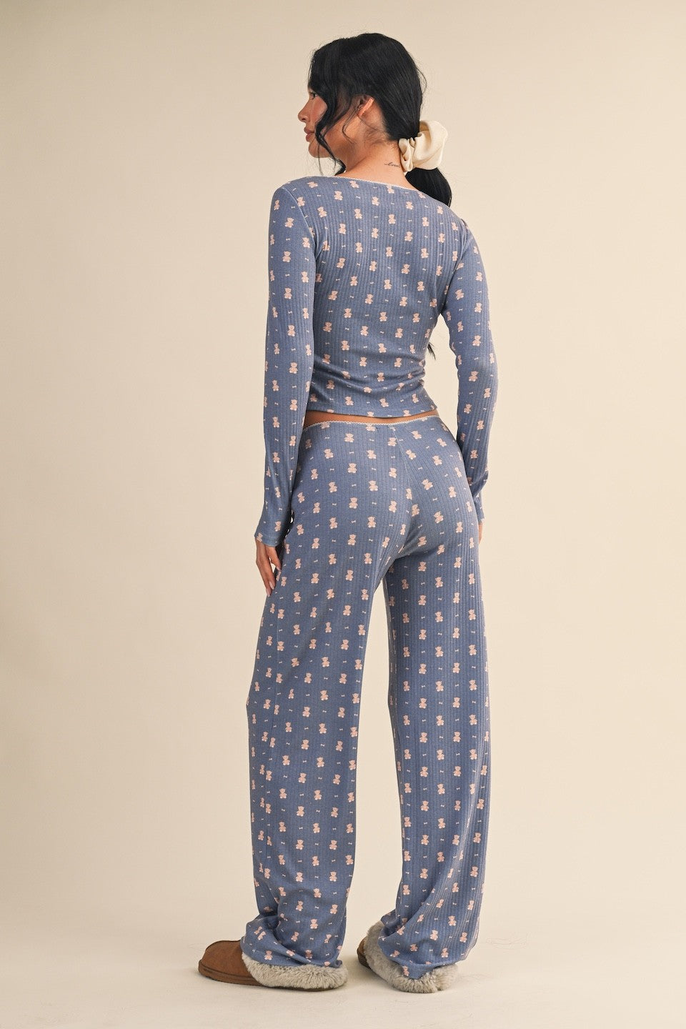 Teddy Bear Pajama Lounge Set \\ Navy