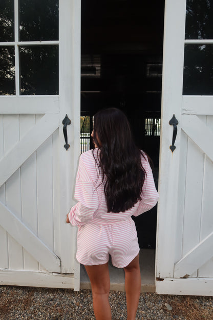 Cotton Candy Stripe Set- Strawberry Cream