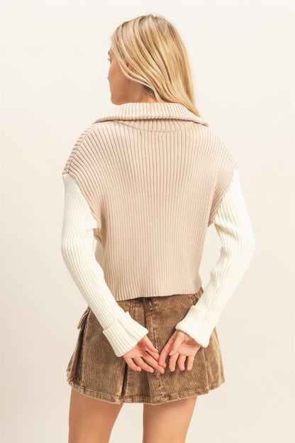 Abbey Button Sweater Top