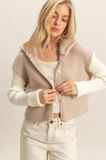 Abbey Button Sweater Top