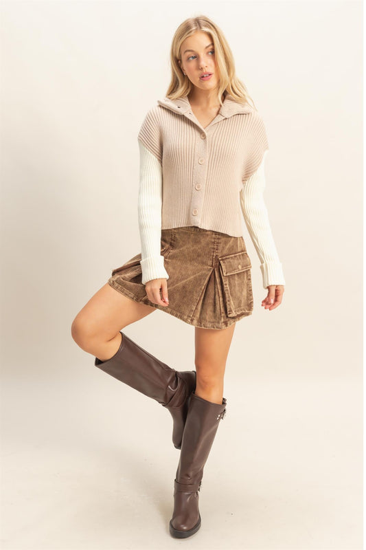 Abbey Button Sweater Top