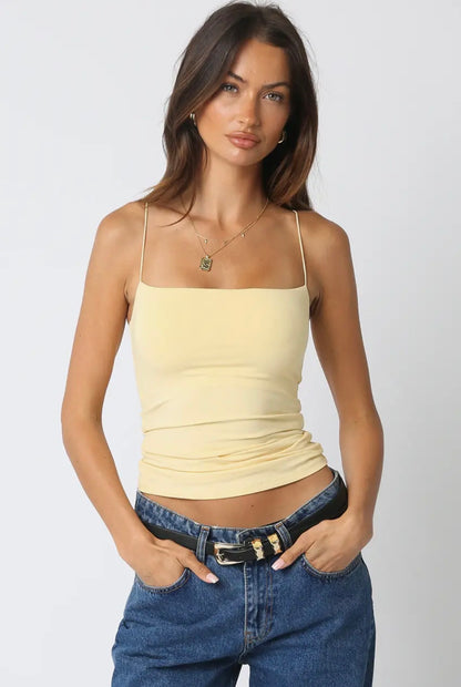 Emmy Tank- Butter Yellow