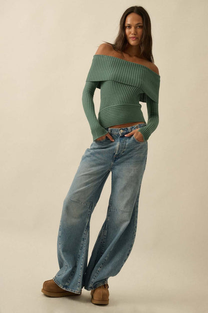 Camryn Rib-knit Sweater Top