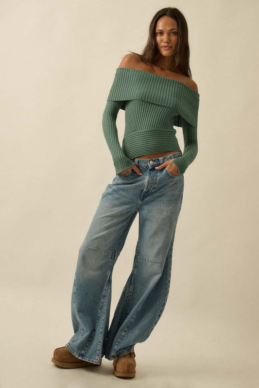 Camryn Rib-knit Sweater Top