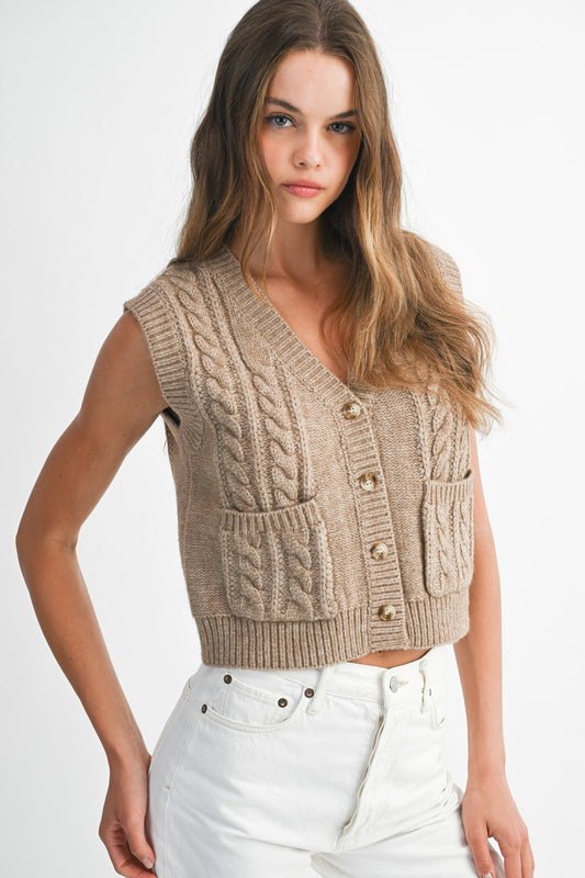 Josie Cable Knit Vest