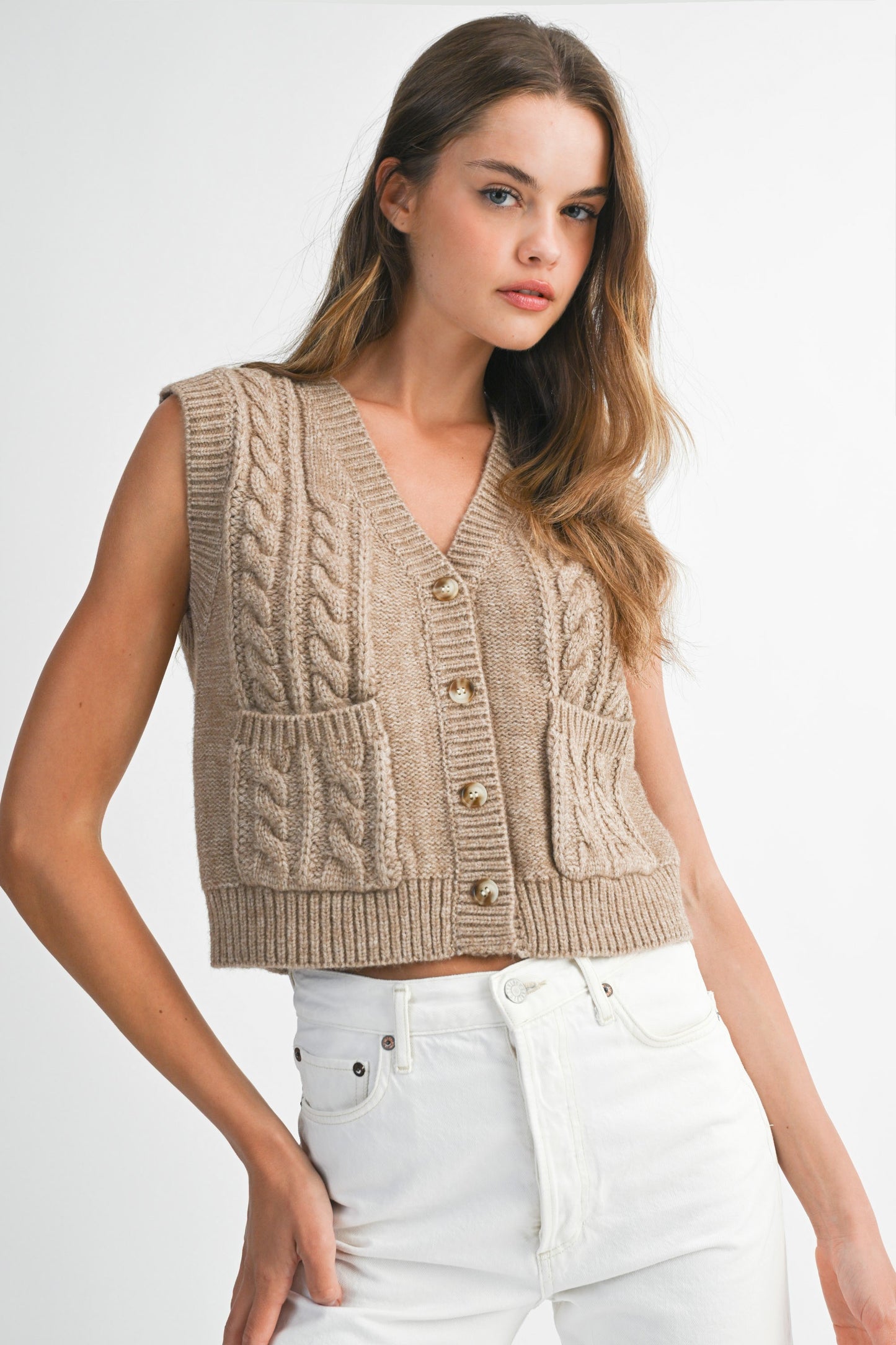 Josie Cable Knit Vest