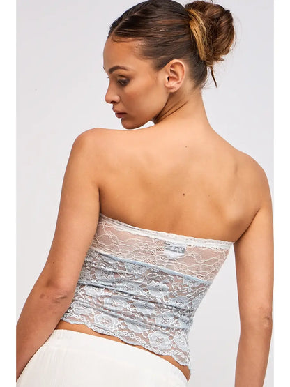 Lara Lace Trim Tube Top