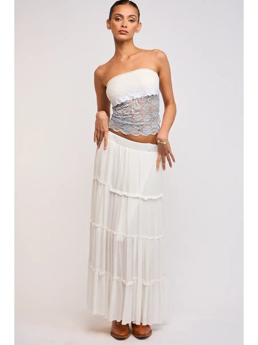 Lara Lace Trim Tube Top