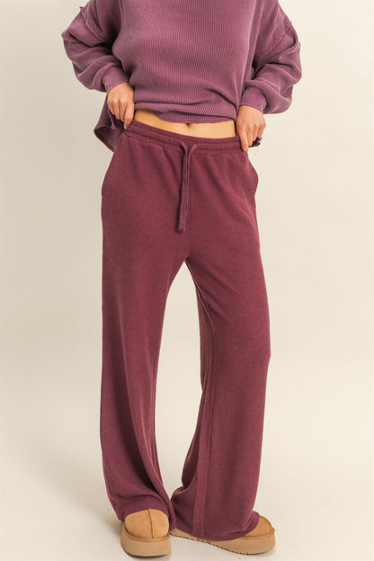 Leni Lounge Pants // Dark Cherry