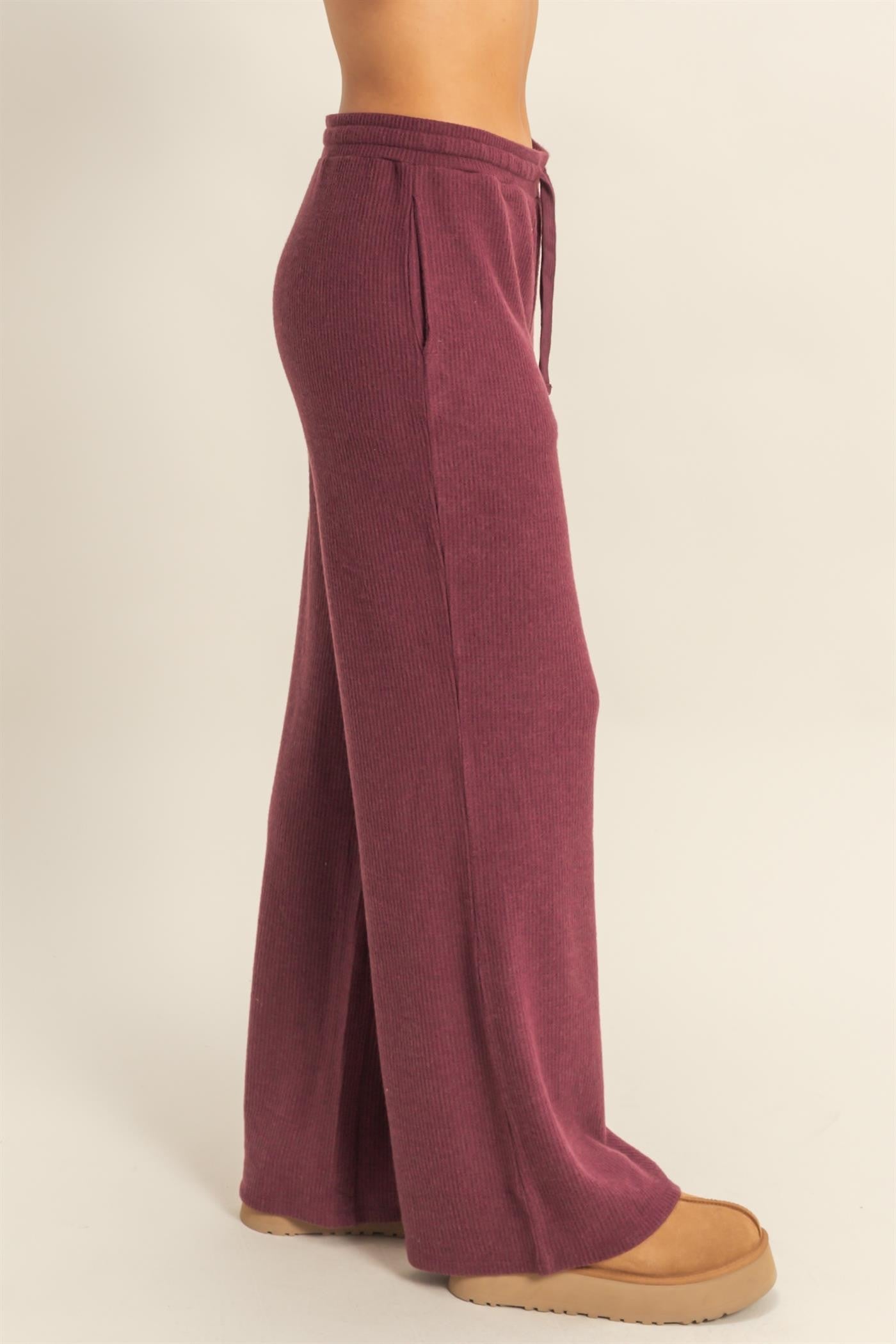 Leni Lounge Pants // Dark Cherry