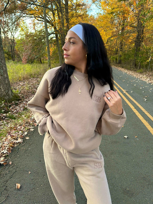 SB Cozy Collection-Taupe Crewneck