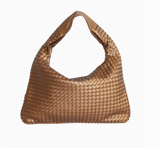 Woven Handbag // Bronzed