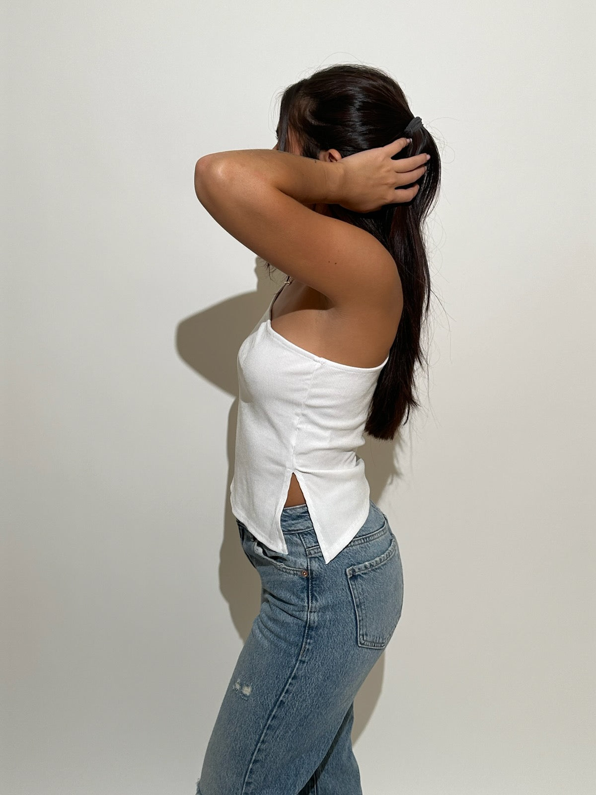 Basic Ribbed One Shoulder Top